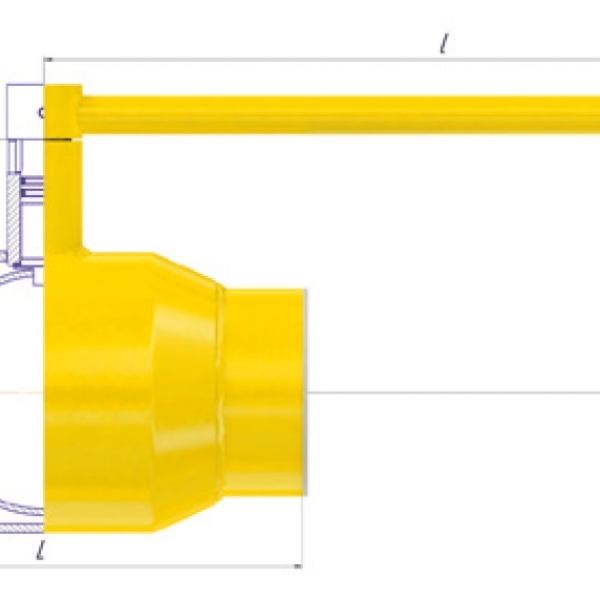 Схема крана ALSO GAS KШ.П.GAS DN 15-300 PN 16-40 приварка/приварка (редуцированный)